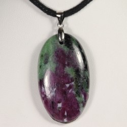 Pendentif Argent - Zoïsite à Rubis