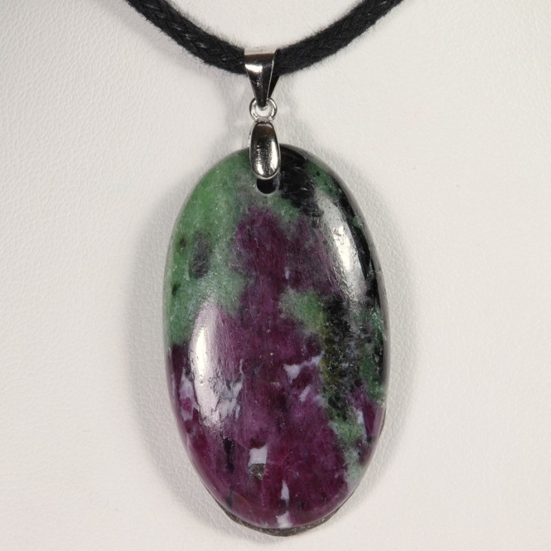 Pendentif Argent - Zoïsite à Rubis