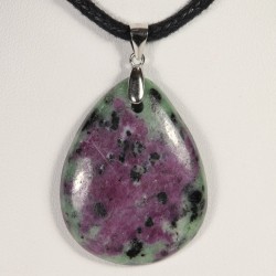 Pendentif Argent - Zoïsite à Rubis