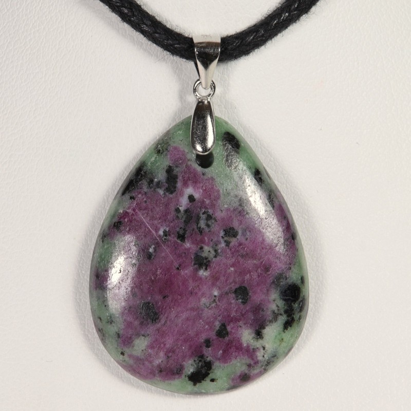 Pendentif Argent - Zoïsite à Rubis