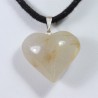Pendentif Cœur - Quartz Rutile