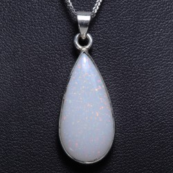 Pendentif Opale Noble d'Australie sertie argent 925