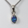 Pendentif Opale Noire d'Australie sertie argent 925