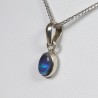 Pendentif Opale Noire d'Australie sertie argent 925