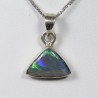 Pendentif Opale Semi Noire d'Australie sertie argent 925