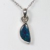 Pendentif Opale Noire d'Australie sertie argent 925