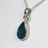 Pendentif Opale Noire d'Australie sertie argent 925