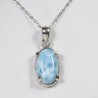 Pendentif Larimar serti argent