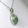 Pendentif Grenat Tsavorite - serti argent 925