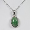 Pendentif Grenat Tsavorite - serti argent 925