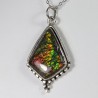 Pendentif serti argent 925 - Ammolite