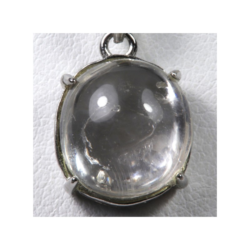 Pendentif serti argent 925 - Quartz à bulle