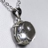 Pendentif serti argent 925 - Quartz à bulle
