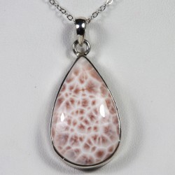 Pendentif serti argent 925 - Natrolite