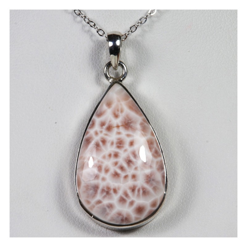 Pendentif serti argent 925 - Natrolite