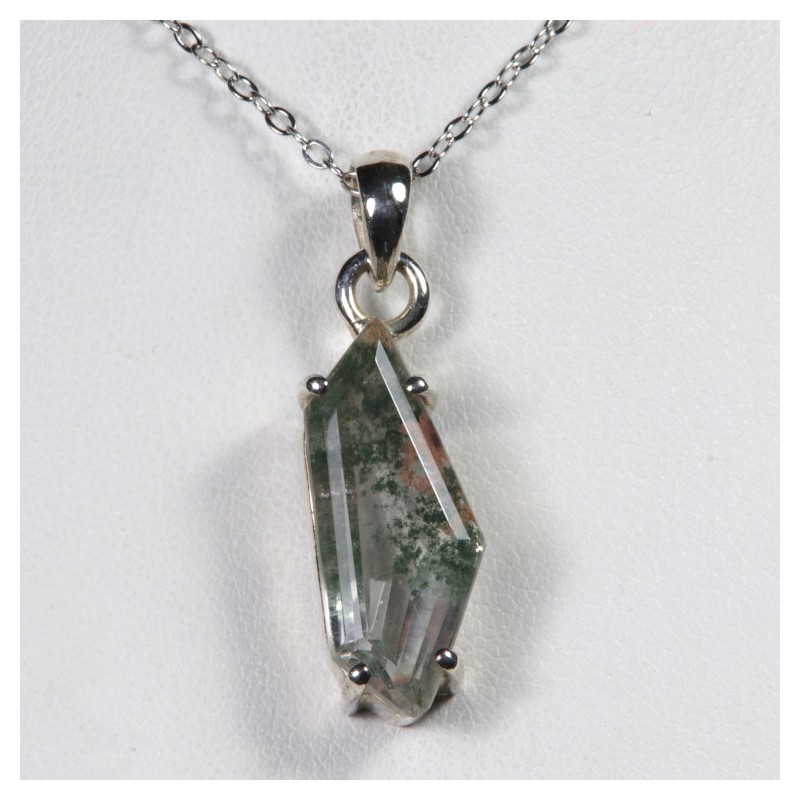 Pendentif Quartz Chlorite - Serti en Argent 925