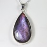 Pendentif en Labradorite Violette - Serti en Argent 925