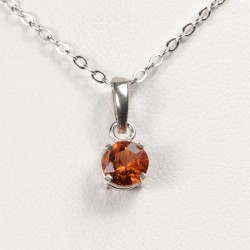 Pendentif serti argent 925 - Grenat Spessartite