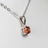 Pendentif serti argent 925 - Grenat Spessartite
