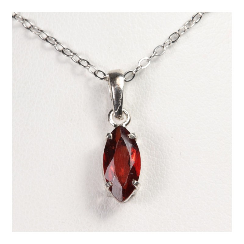 Pendentif serti argent 925 - Grenat