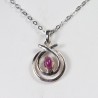 Pendentif serti en Argent - Rubis