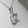 Pendentif Topaze Bleue - Argent 925