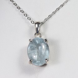Pendentif Topaze Bleue - Argent 925