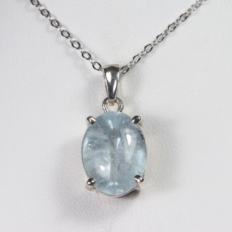 Pendentif Topaze Bleue - Argent 925