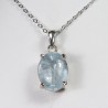 Pendentif Topaze Bleue - Argent 925
