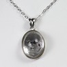 Pendentif serti argent 925 - Quartz à inclusion