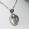 Pendentif serti argent 925 - Quartz à inclusion