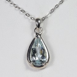 Pendentif Aigue Marine - Argent 925