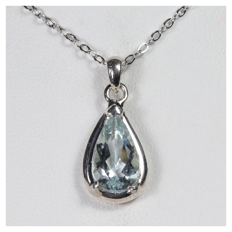 Pendentif Aigue Marine - Argent 925