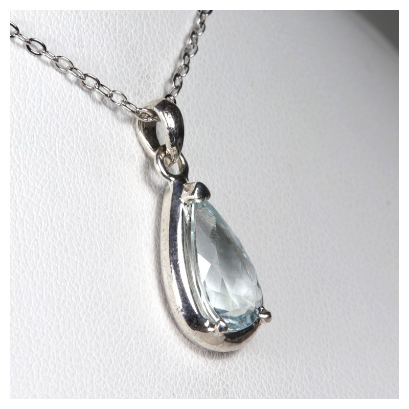 Pendentif Aigue Marine - Argent 925
