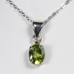 Pendentif serti Argent - Péridot