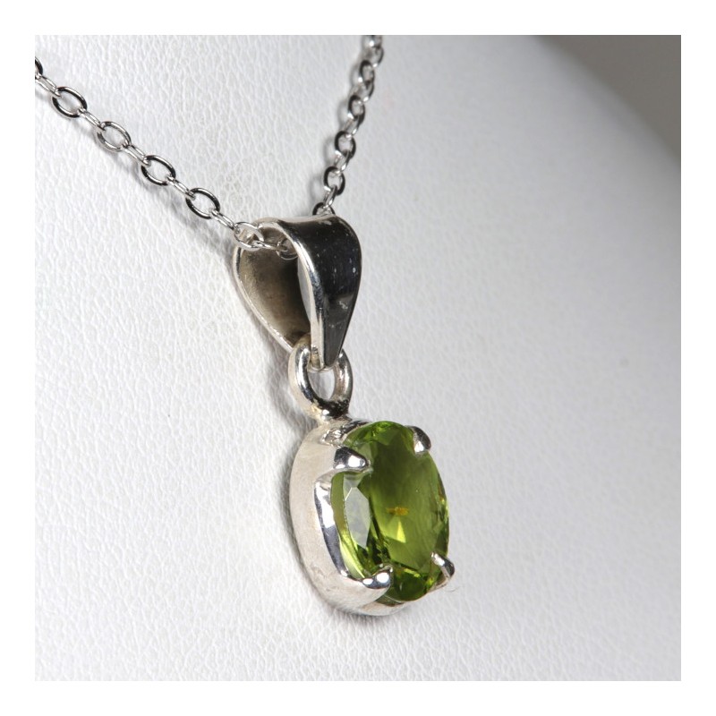 Pendentif serti Argent - Péridot