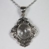 Pendentif serti argent 925 - Quartz à bulle