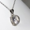 Pendentif serti argent 925 - Quartz à inclusion
