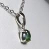 Pendentif Tourmaline bleue et verte - Argent 925