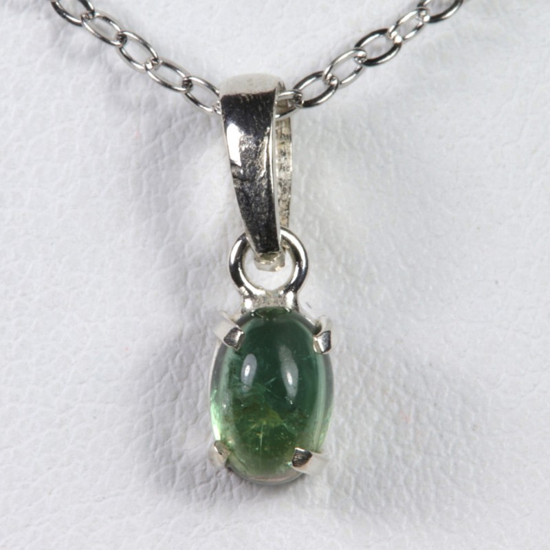 Pendentif Tourmaline bleue et verte - Argent 925