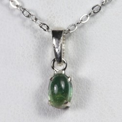 Pendentif Tourmaline bleue et verte - Argent 925