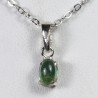 Pendentif Tourmaline bleue et verte - Argent 925