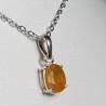 Pendentif serti en Argent - Opale de Feu