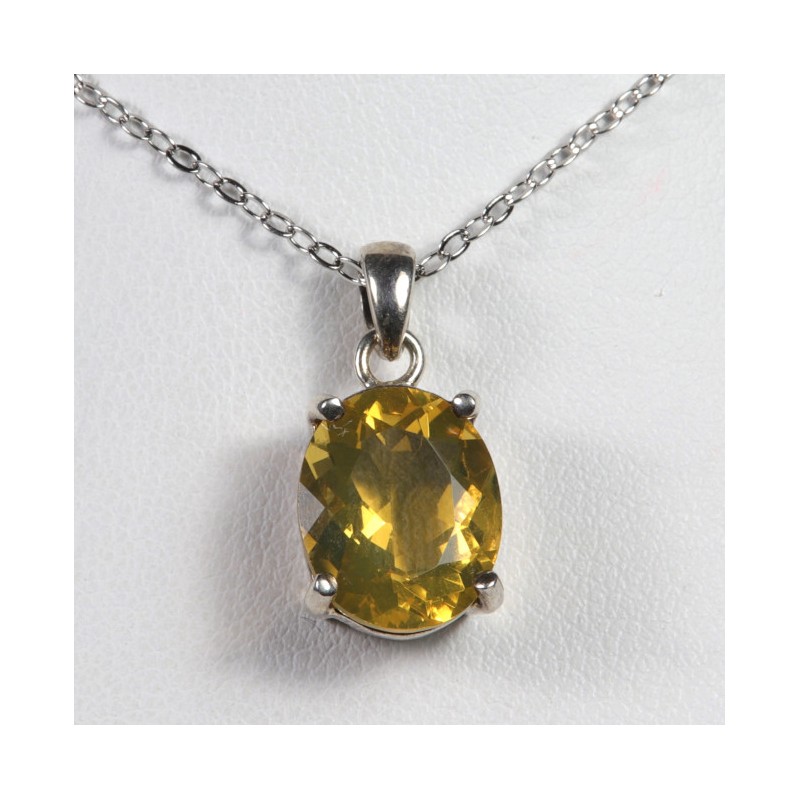 Pendentif serti en Argent - Opale de Feu