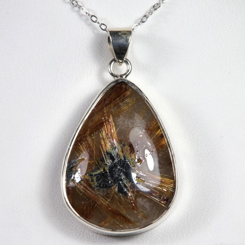 Pendentif Argent 925 - Quartz rutile