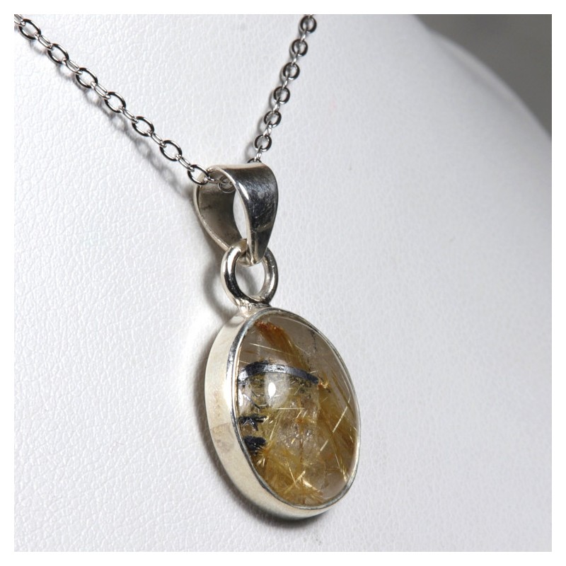 Pendentif Argent 925 - Quartz rutile