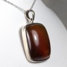 Pendentif serti en Argent - Ambre