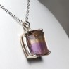 Pendentif serti argent 925 - Amétrine