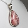 Pendentif serti argent 925 - Rhodochrosite