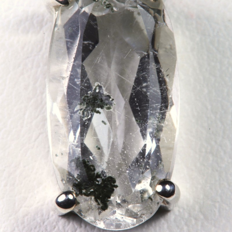 Pendentif serti argent 925 - Quartz à inclusion